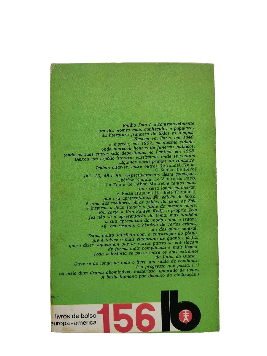 a besta humana emile zola contracapa Contracapa do livro A Besta Humana de Émile Zola.