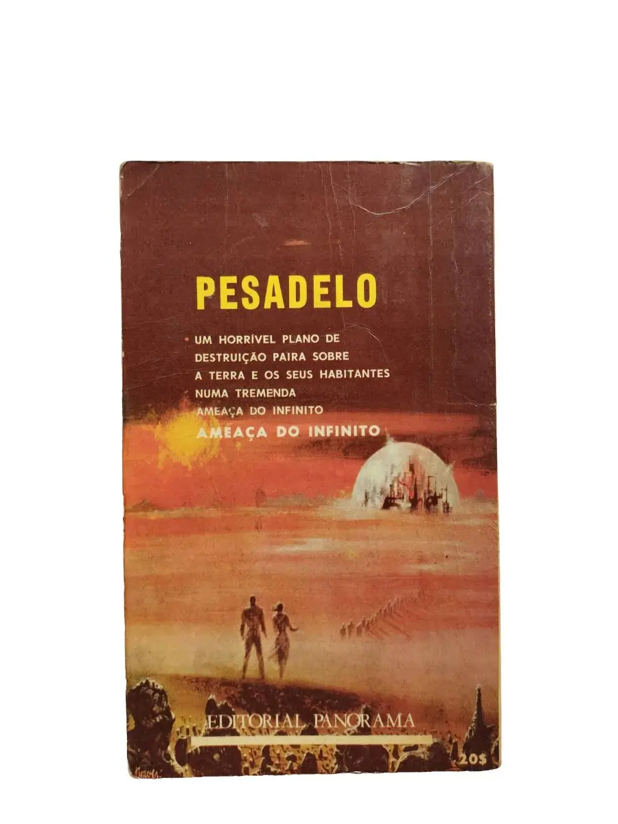 ameaca do infinito fredric brown contracapa Sobrecapa do livro Ameaça do Infinito de Fredric Brown.