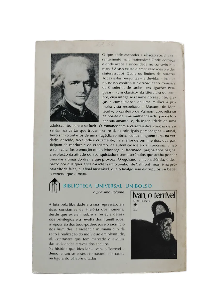 as ligacoes perigosas choderlos de laclos contracapa Contracapa do livro As Ligações Perigosas de Choderlos de Laclos.