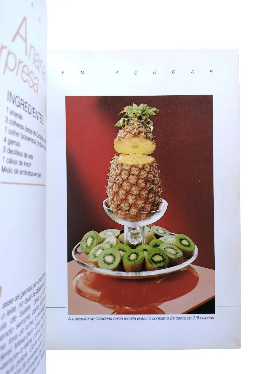 coisas doces sem acucar manuel luis goucha foto de receita 1 Pormenor da receita de ananás com kiwis do livro Coisas Doces Sem Açúcar de Manuel Luís Goucha.