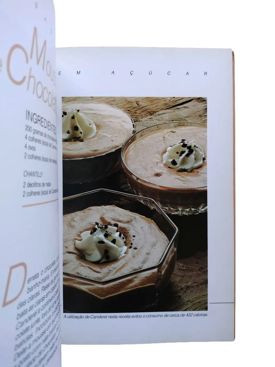 coisas doces sem acucar manuel luis goucha foto de receita 2 Pormenor da receita de mousse de chocolate do livro Coisas Doces Sem Açúcar de Manuel Luís Goucha.