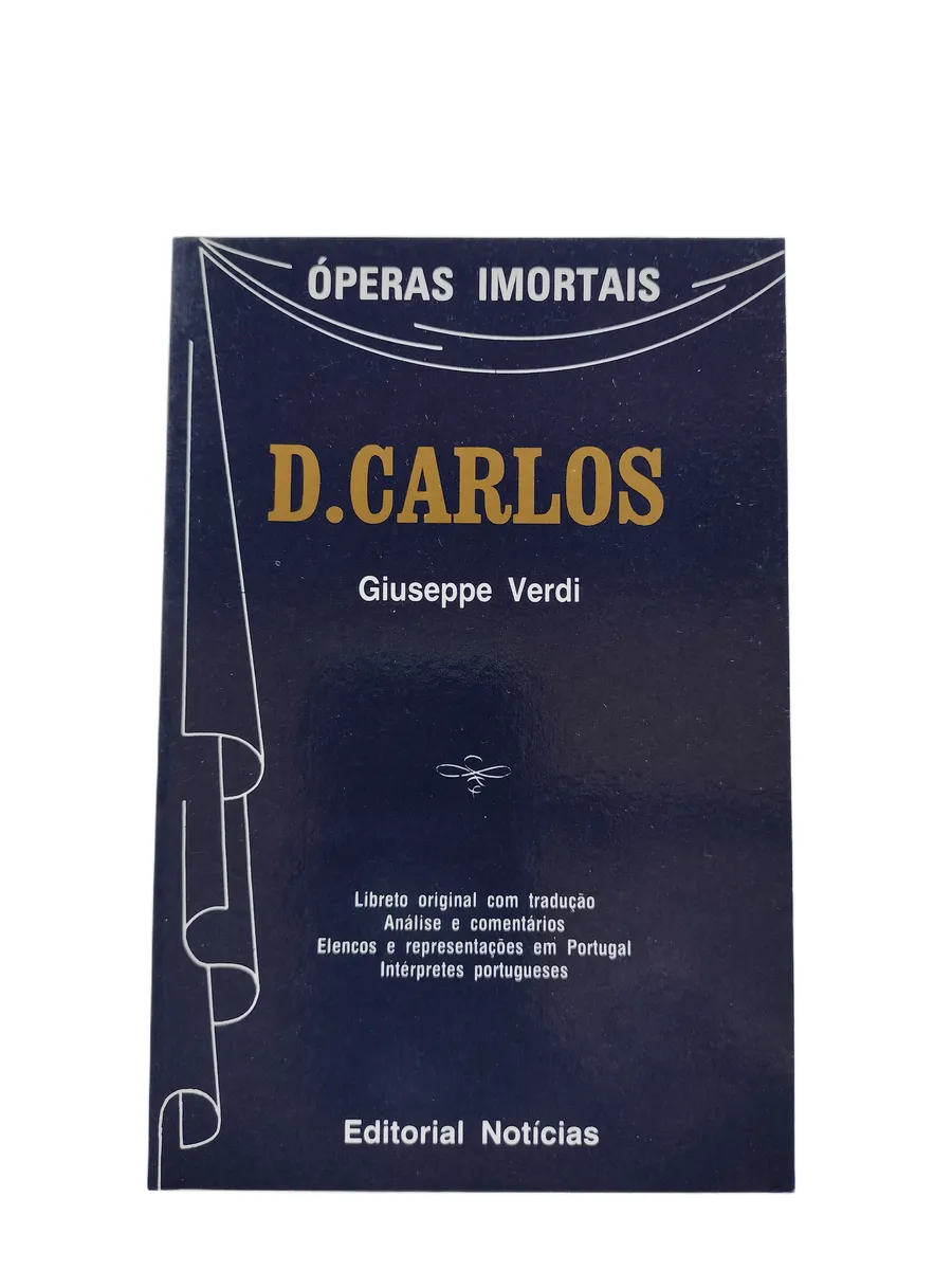 dom carlos giuseppe verdi capa Capa do livro Dom Carlos de Giuseppe Verdi.