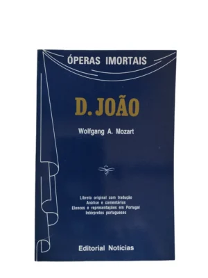 Contracapa do livro Dom João de Wolfgang Amadeus Mozart.