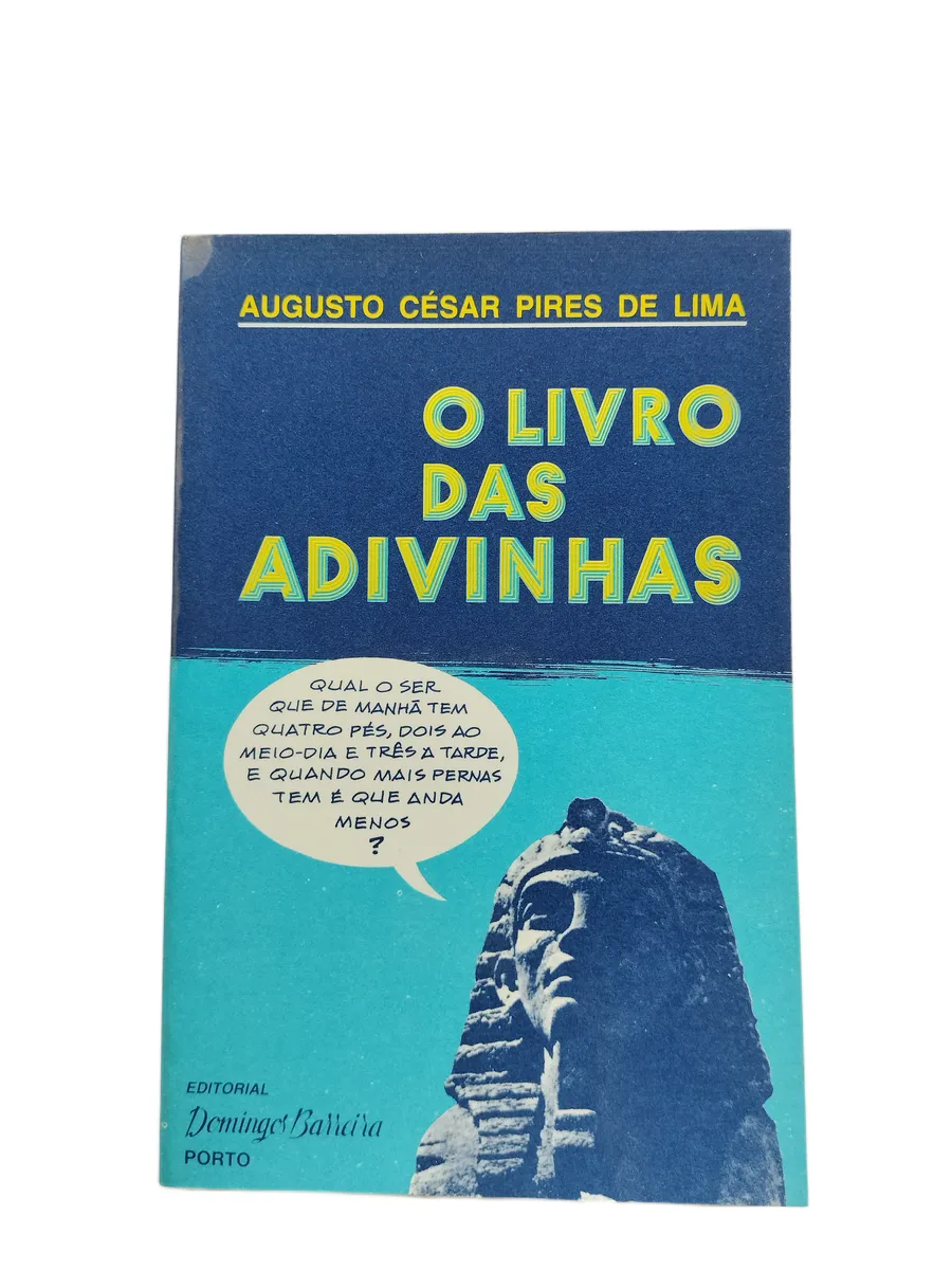 o livro das adivinhas augusto cesar pires de lima capa Capa do livro O Livro das Adivinhas, de Augusto César Pires de Lima.