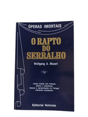 Capa do livro O Rapto do Serralho de Wolfgang Amadeus Mozart.