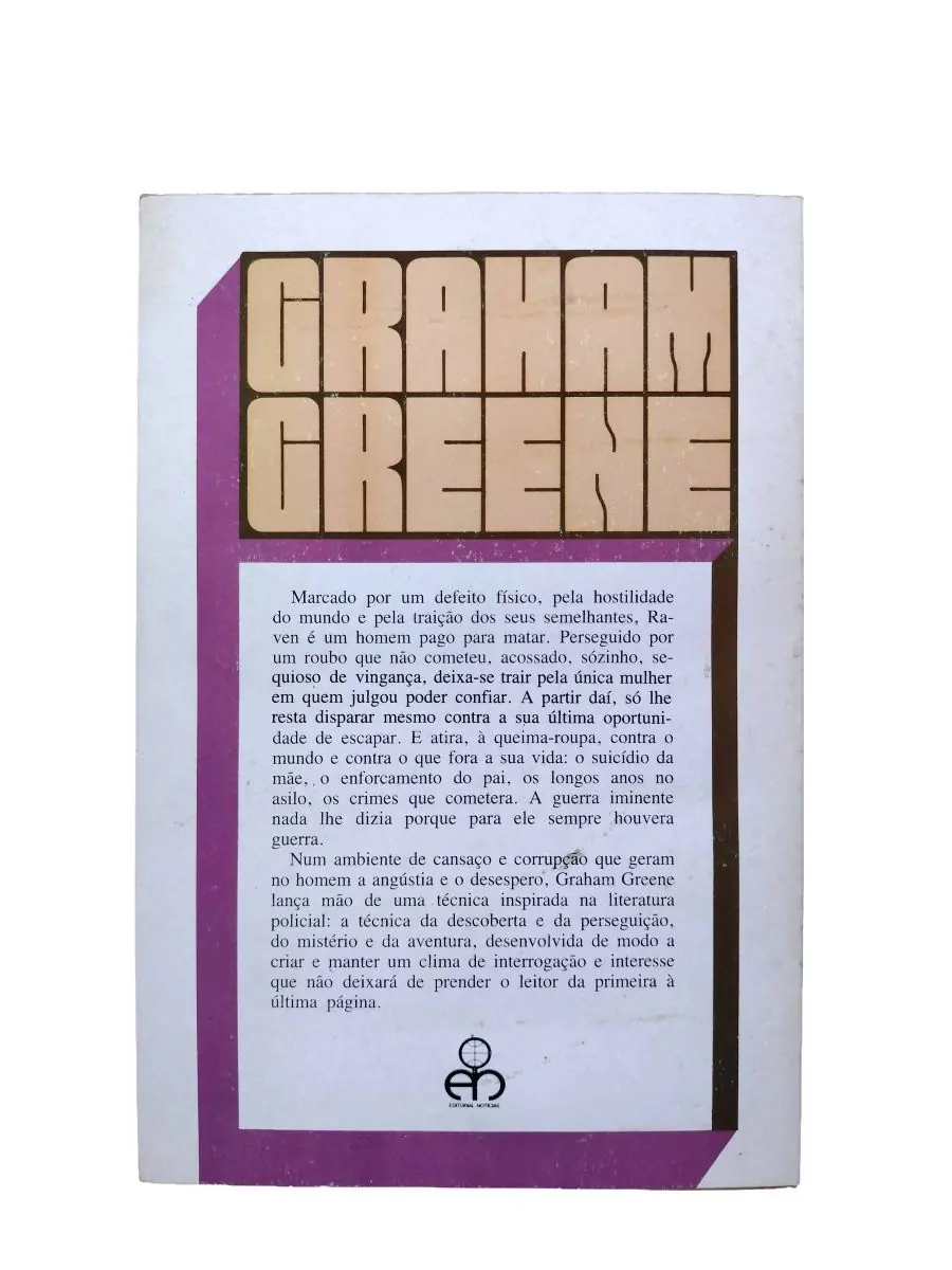 pago para matar graham greene contracapa Contracapa do livro Pago para Matar de Graham Greene.