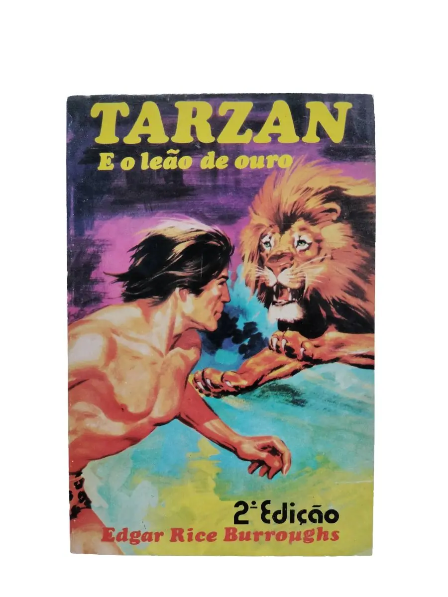tarzan e o leao de ouro edgar rice burroughs capa Capa do livro Tarzan e o Leão de Ouro de Edgar Rice Burroughs.
