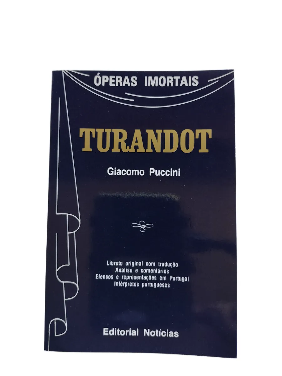turandot giacomo puccini capa Capa do livro Turandot de Giacomo Puccini.