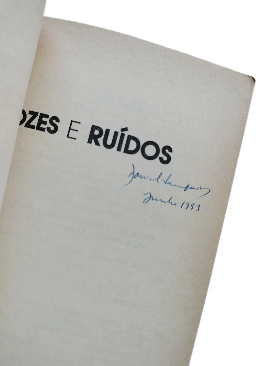 vozes e ruidos daniel sampaio autografo do autor Autógrafo do autor no livro Vozes e Ruídos de Daniel Sampaio.