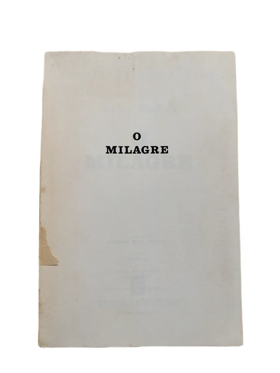 o milagre irving wallace folha de guarda Folha de guarda do livro O Milagre de Irving Wallace, apresentando sinais de oxidação.