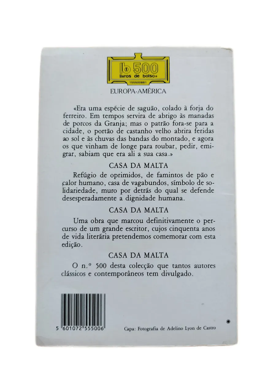 casa da malta fernando namora contracapa Contracapa do livro Casa da Malta de Fernando Namora.