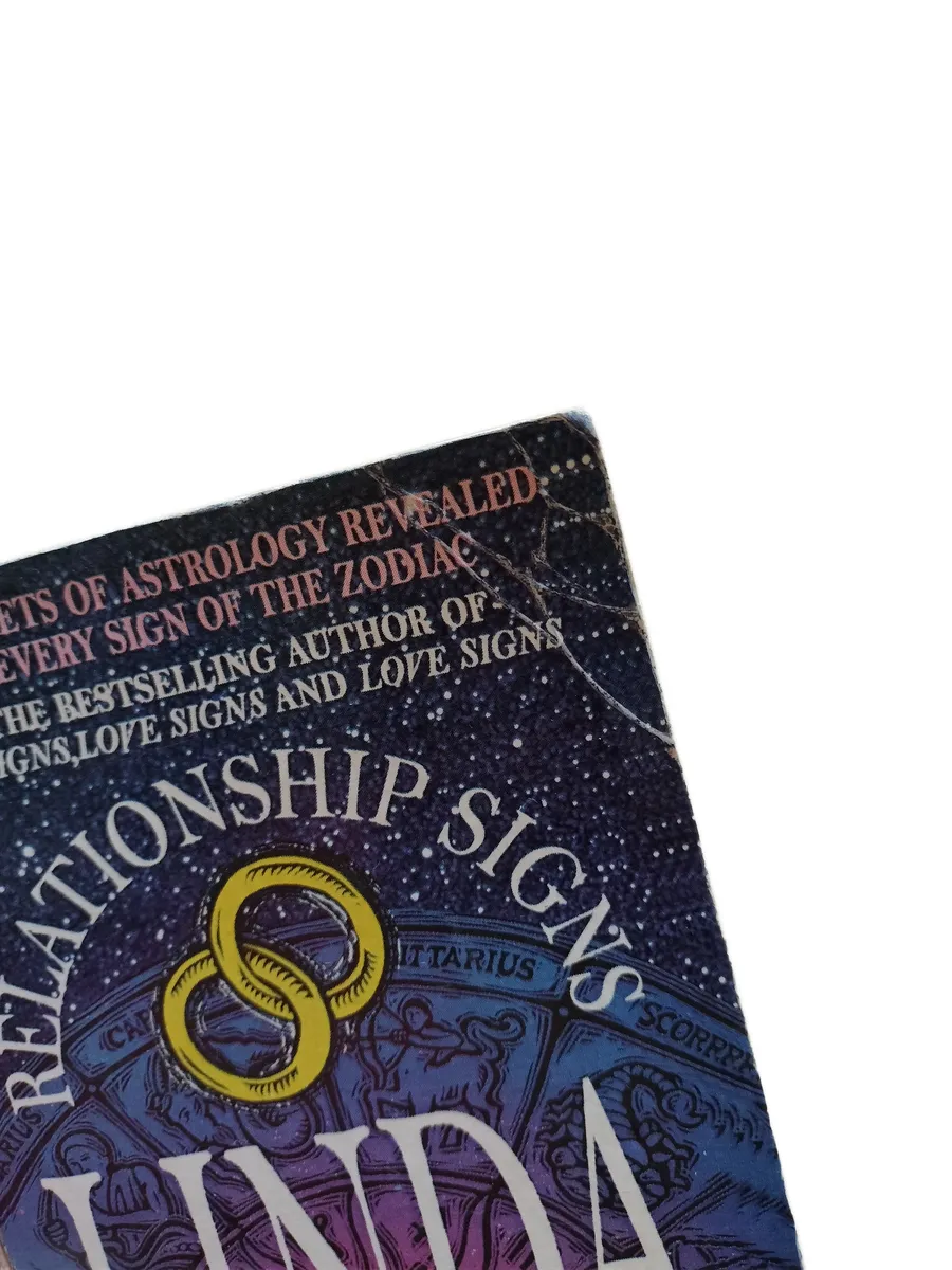 relationship signs linda goodman pormenor da capa Pormenor da capa do livro Relationship Signs de Linda Goodman.
