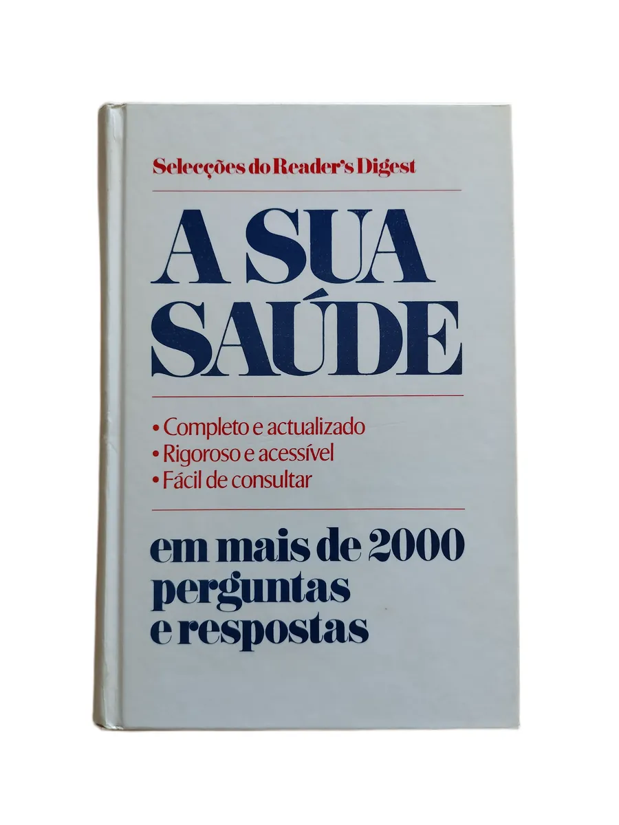 a sua saude readers digest capa Capa do livro A Sua Saúde de Readers Digest.