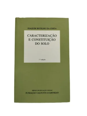 Capa do livro Caracterização e Constituição do Solo de Joaquim Botelho da Costa.
