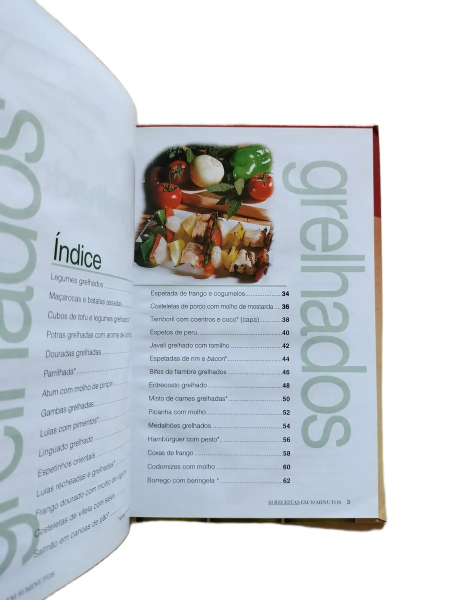 grelhados 30 receitas em 30 minutos indice 2 Índice 2 do livro Grelhados – 30 Receitas em 30 Minutos.