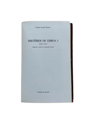 Folha de rosto do livro Mistérios de Lisboa I de Camilo Castelo Branco.