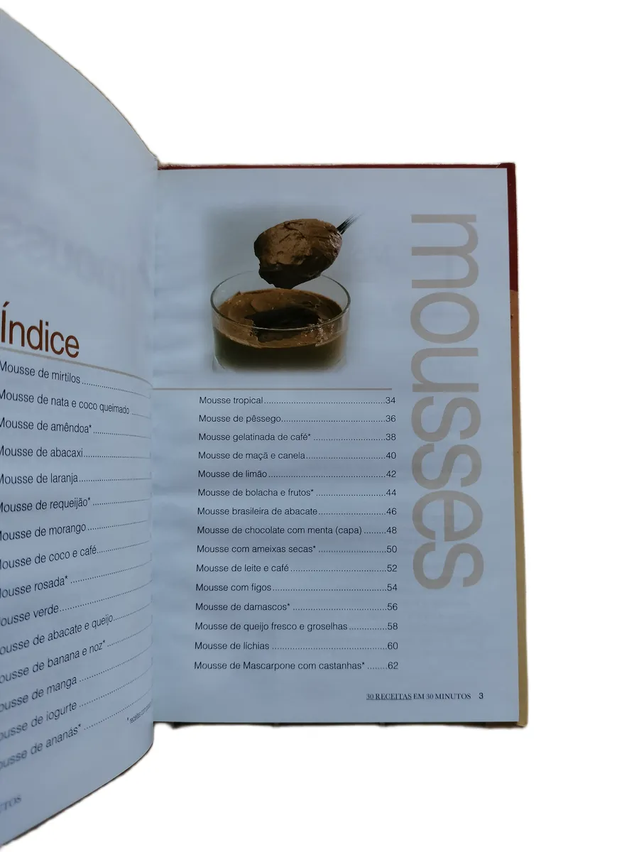 mousses 30 receitas em 30 minutos indice 2 Índice 2 do livro Mousses – 30 Receitas em 30 Minutos.