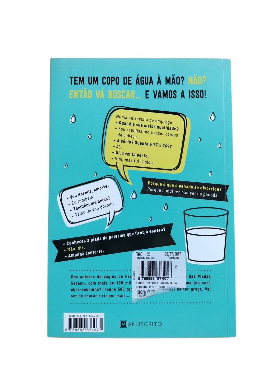 o caderno das piadas secas pedro pinto goncalo castro joao ramalhinho contracapa Contracapa do livro O Caderno das Piadas Secas de Pedro Pinto, Gonçalo Castro e João Ramalhinho.