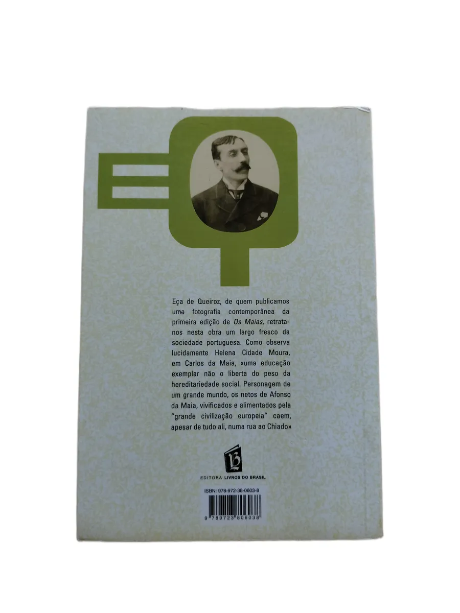 os maias eca de queiroz contracapa Contracapa do livro Os Maias de Eça de Queiroz.