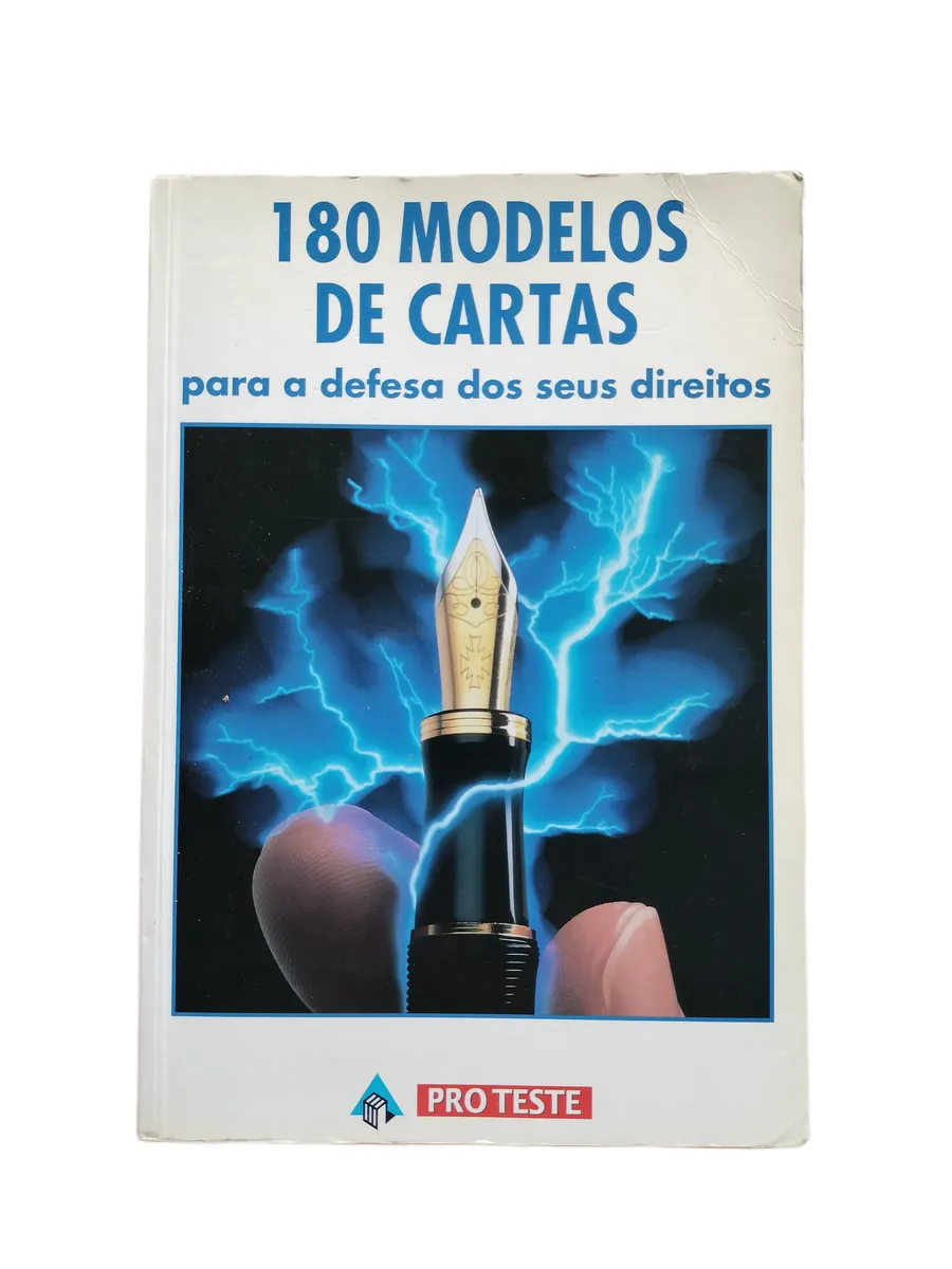 180 modelos de cartas pro teste capa Capa do livro 180 Modelos de Cartas da Pró Teste.