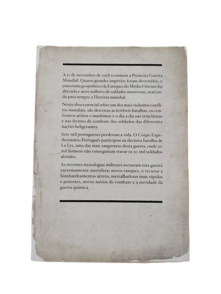 a primeira guerra mundial martin gilbert volume 6 contracapa Contracapa do livro A Primeira Guerra Mundial (Volume 6) de Martin Gilbert.