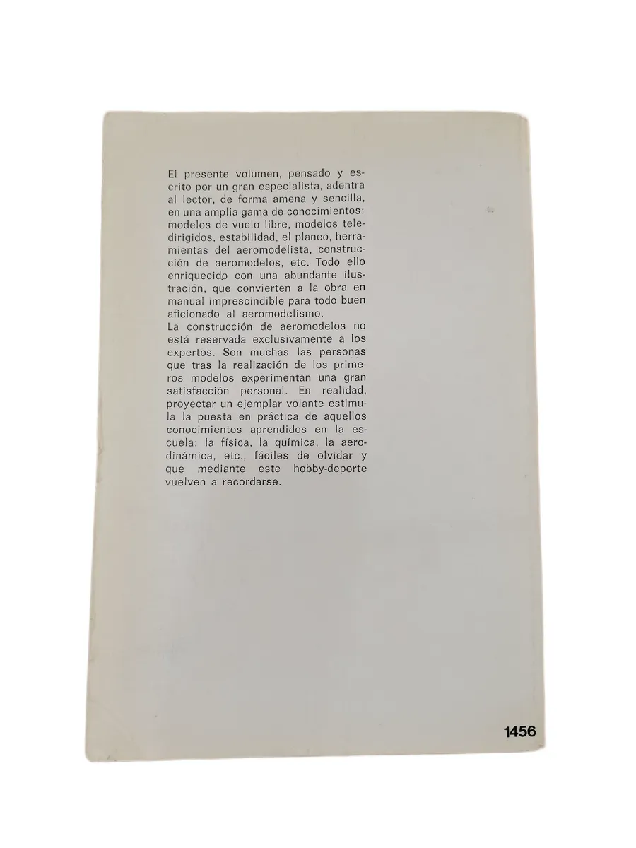 aeromodelismo manual practico manfredo pintus contracapa Contracapa do livro Aeromodelismo Manual Practico de Manfredo Pintus.