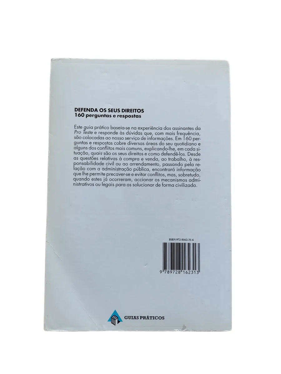 defenda os seus direitos proteste contracapa Contracapa do livro Defenda os Seus Direitos da Proteste.