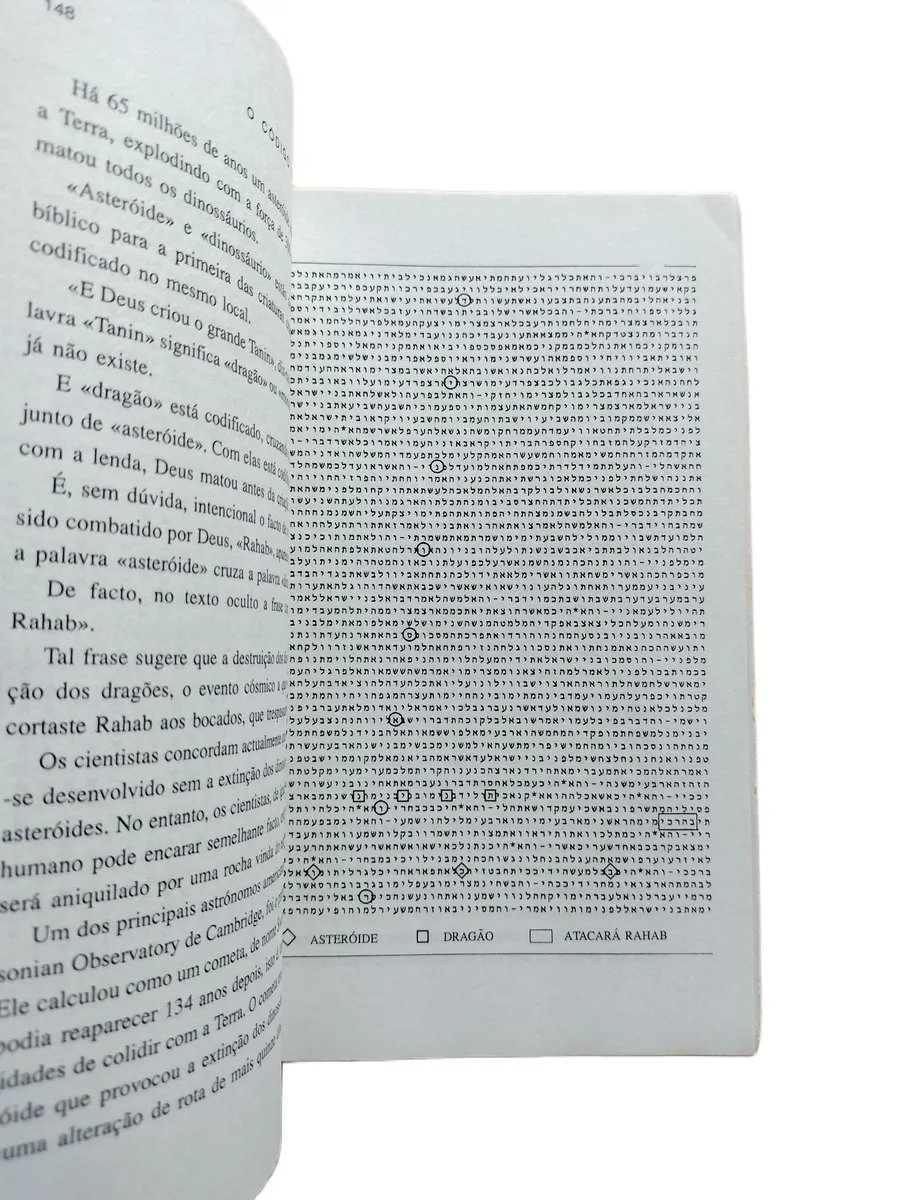 o codigo da biblia michael drosnin pagina Página do livro O Código da Bíblia de Michael Drosnin.