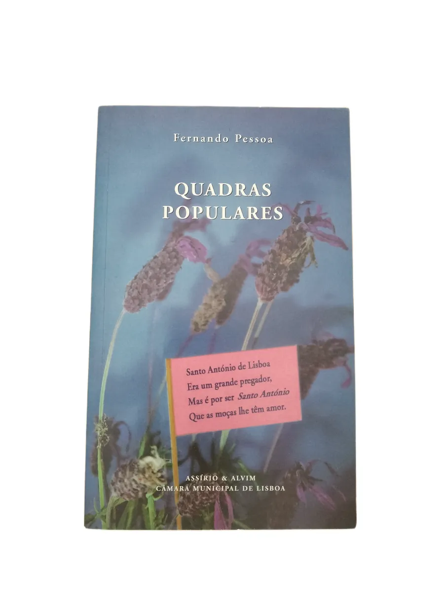 quadras populares fernando pessoa capa Capa do livro Quadras Populares de Fernando Pessoa.