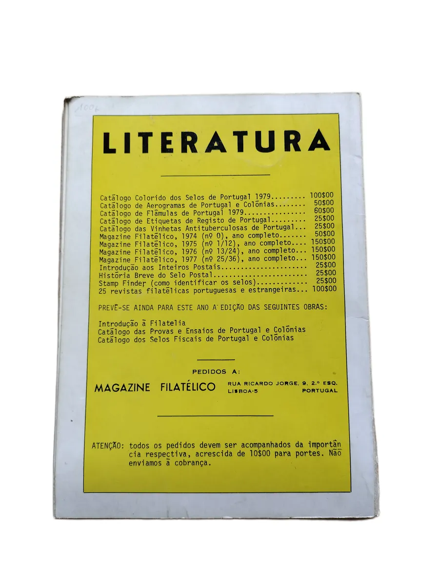 selos de portugal publifil contracapa Contracapa do livro Selos de Portugal da Publifil.