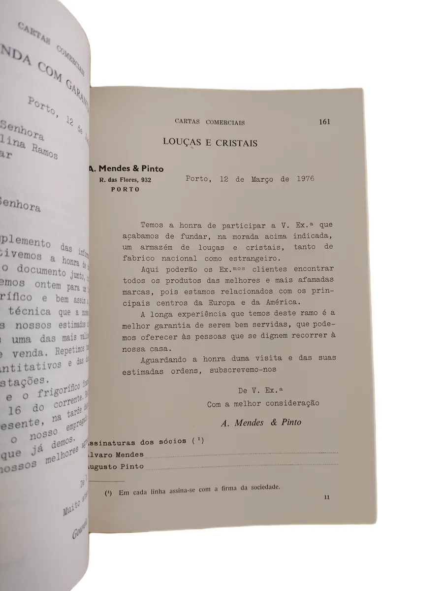cartas comerciais em portugues jose vieira pagina Página do livro Cartas Comerciais em Português de José Vieira.