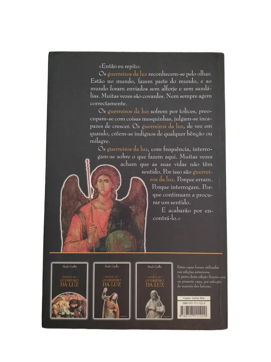 manual do guerreiro da luz paulo coelho contracapa Contracapa do livro Manual do Guerreiro da Luz de Paulo Coelho.