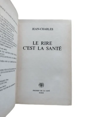 Folha de rosto do livro Le Rire C'est La Santé de Jean-Charles.