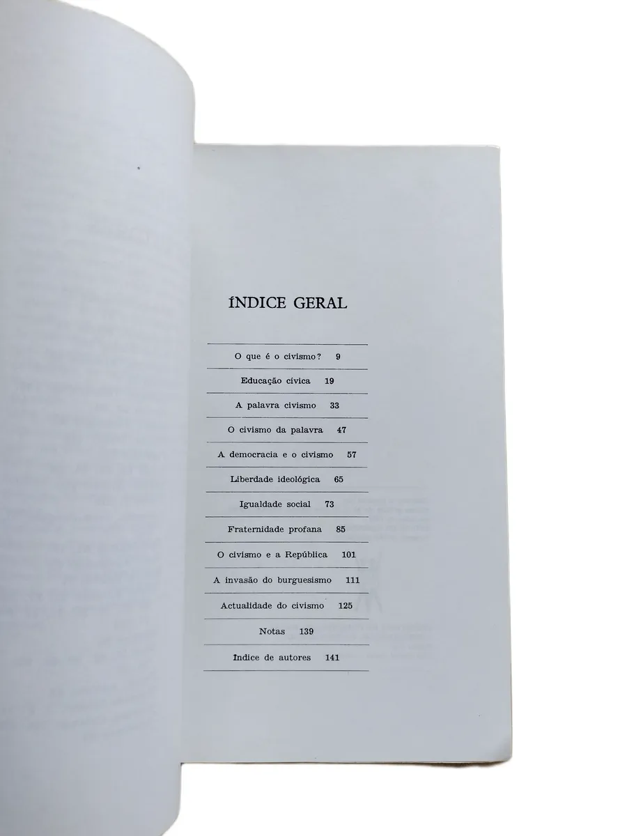 origem e actualidade do civismo afonso botelho indice Índice do livro Origem e Actualidade do Civismo de Afonso Botelho.